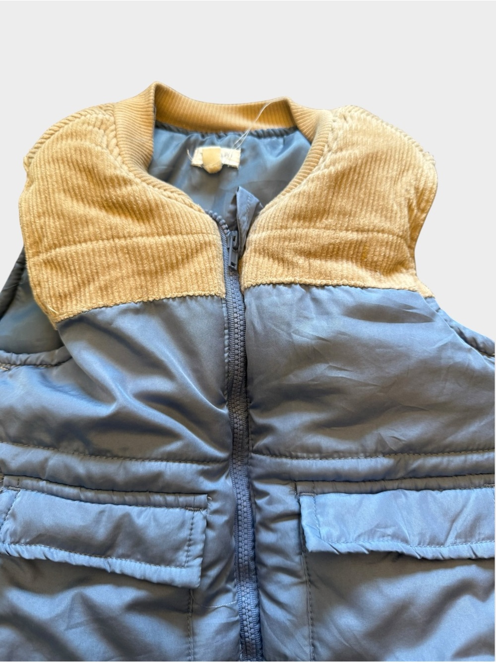 Tahari Kids Light Blue & Tan Puffer Vest - Lightweight Layering, 2T - Picture 5 of 5